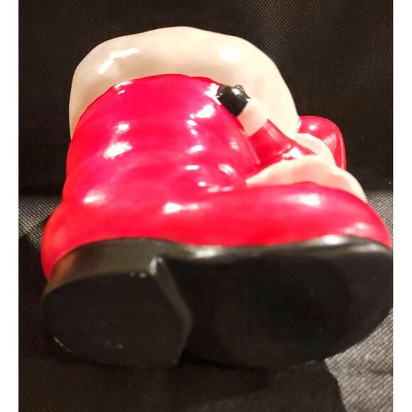 Vintage Mcm Santa Claus Boot Ceramic Planter Holiday Decor - Picture 7 of 9